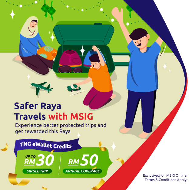 Image of Get up to RM50 TNG e-Wallet credit when you buy MSIG TravelRight Plus!
